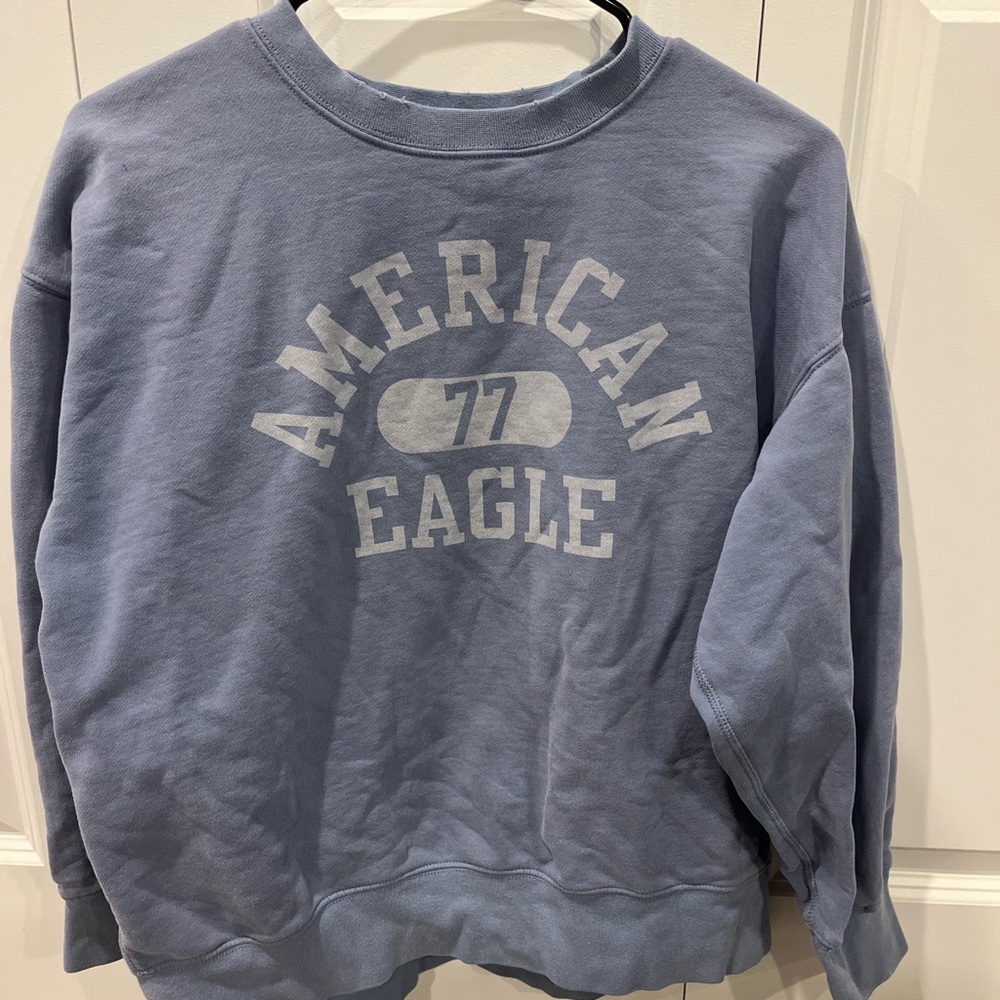 American Eagle Outfitters Blue Crewneck Sweater